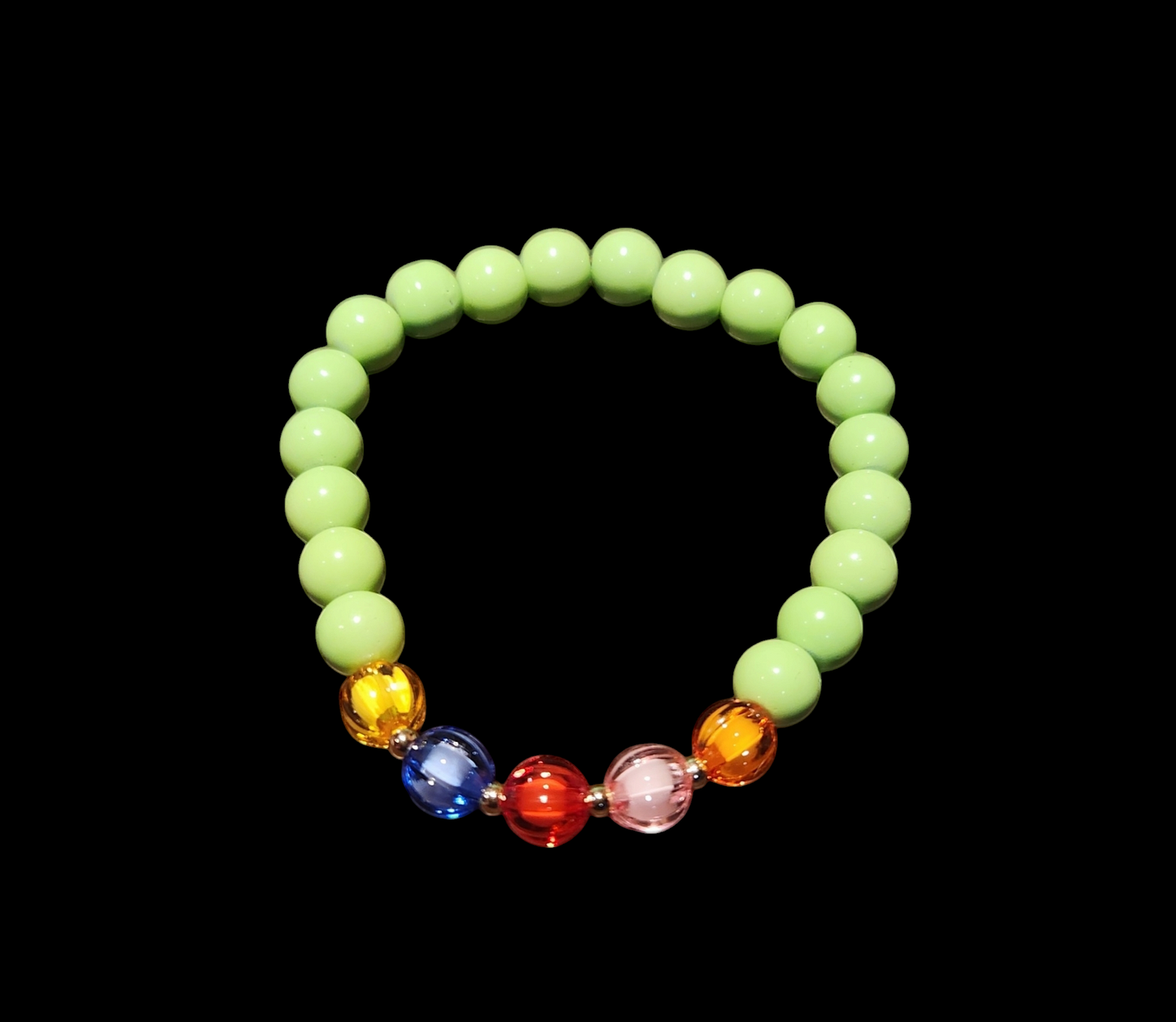 Colorful Green Stretch Bracelet