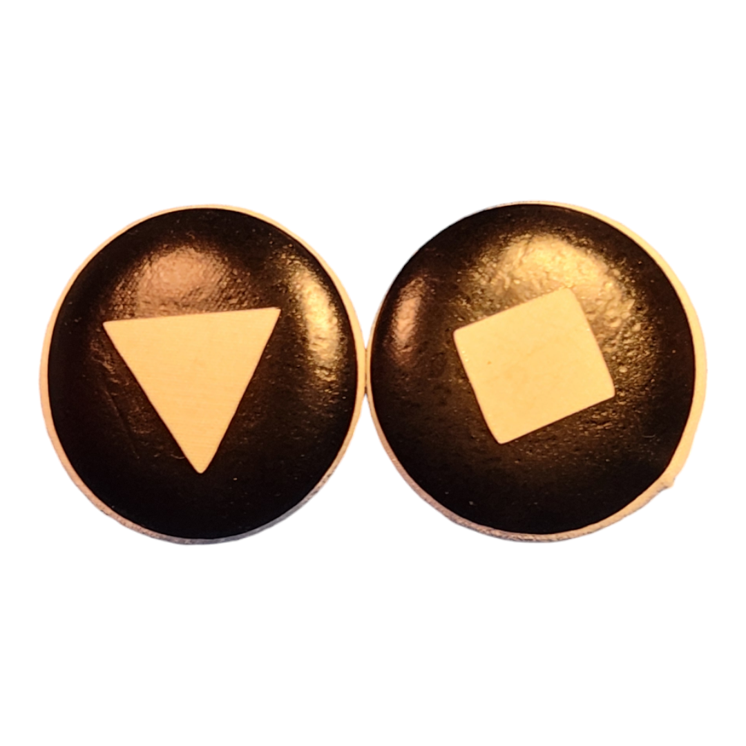 Fabric Button Earrings