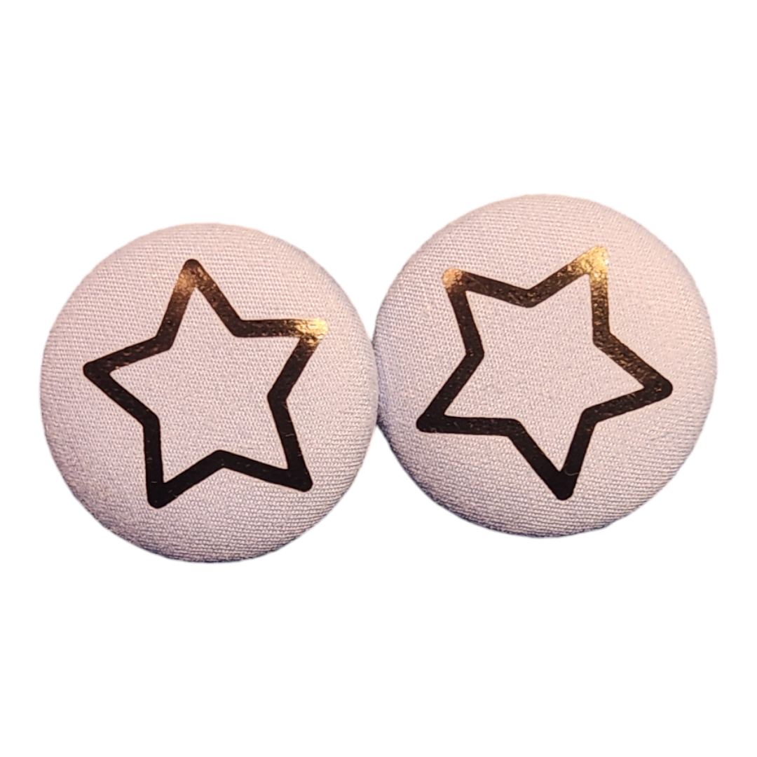 Fabric Button Earrings