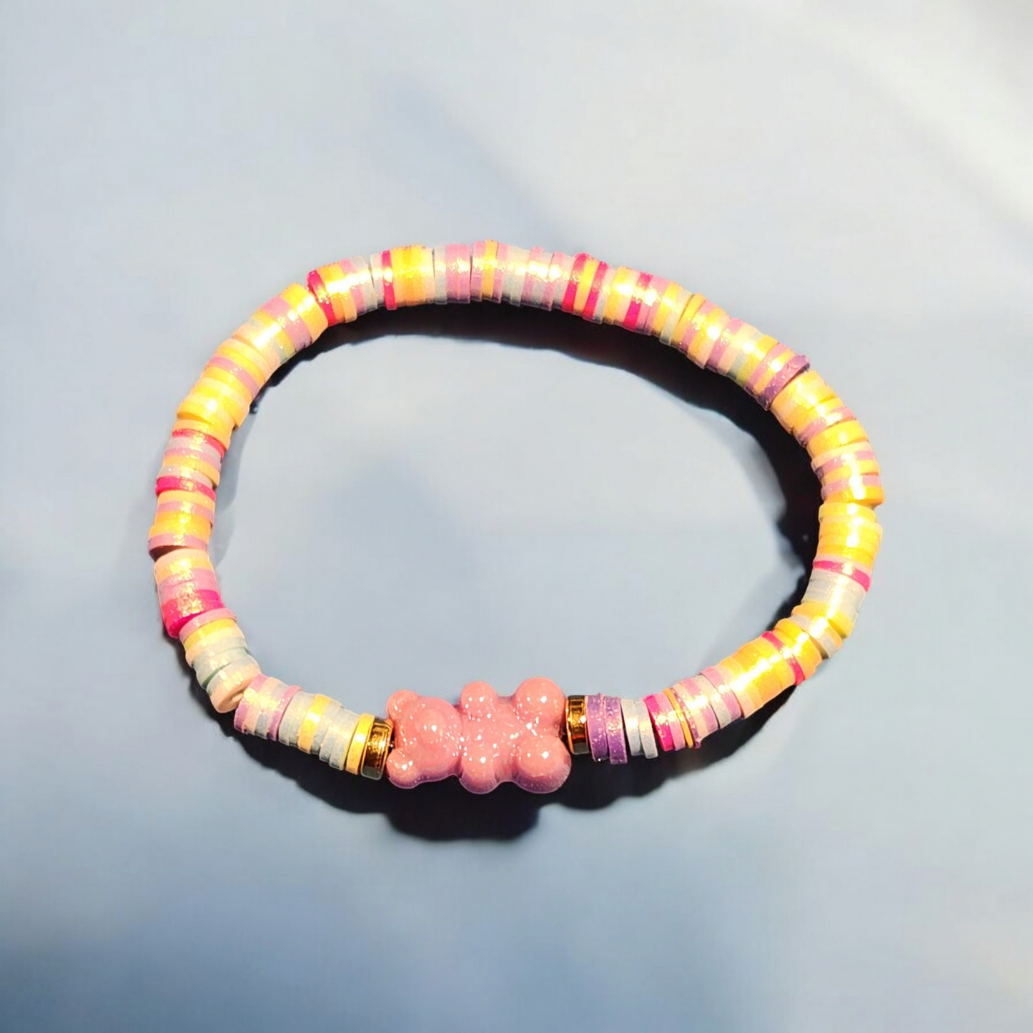 Pink Gummy Bear Stretch Bracelet