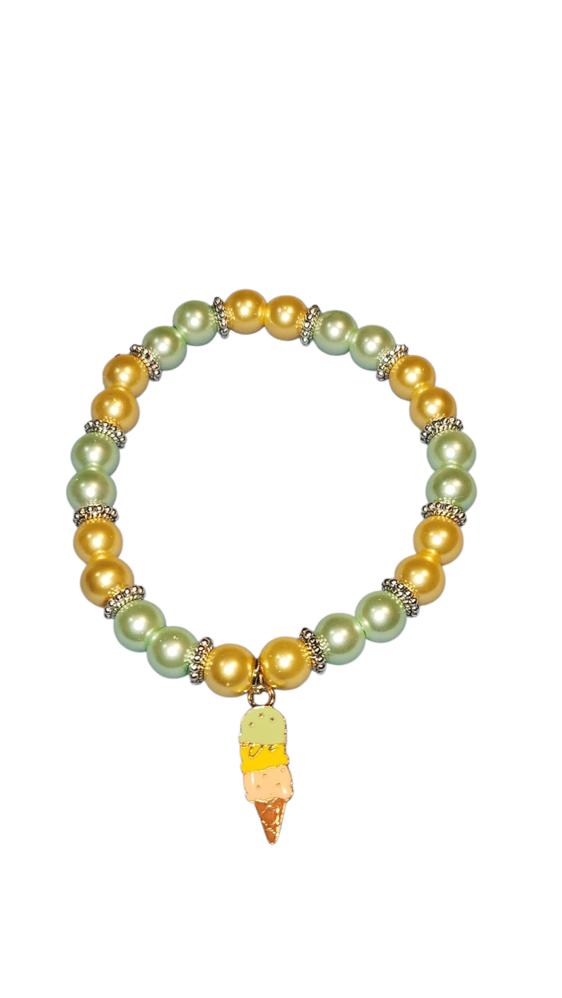 Yellow and Green Charm Bracelet