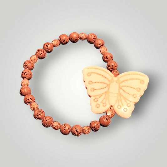 Brown Butterfly Stretch Bracelet