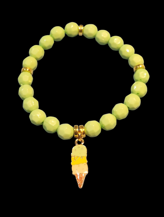 Lime Green Charm Bracelet
